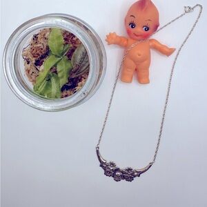 🌸🌼Vintage Sterling Floral Station Necklace🌼🌸